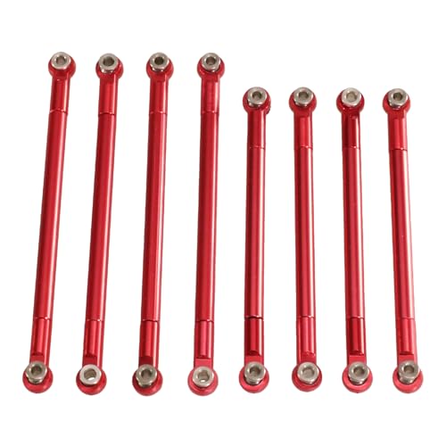 Metal Pull Rod Ball Head Link Rod Linkage for MN128 MN86S MN86 G500 1/12 RC Car Accessories Upgrade Partsde Parts(Red)
