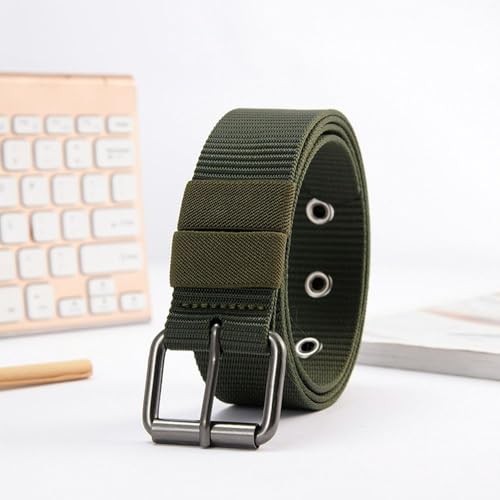 Vintage Luxury Brand Design Nylon Canvas Braided Belt Ladies Dress Strap Weave Waist Band Pin Buckle Waistband(black)4