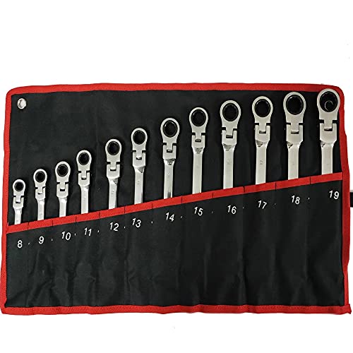 MITINGER Spanner Set,Ratchet Spanner 6-24mm Universal Wrench Tool Set Wrench Combination Ratchet Wrench Tool Set Car Repair Tool Set Hand Tool Wrench Set Universal S(12P)