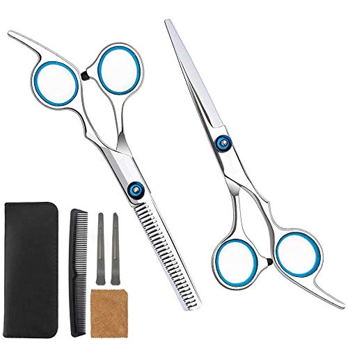 Hair Scissors 6 Pcs Professional Hair Cutting Scissors Set Haircutting Comb Hair Cutting