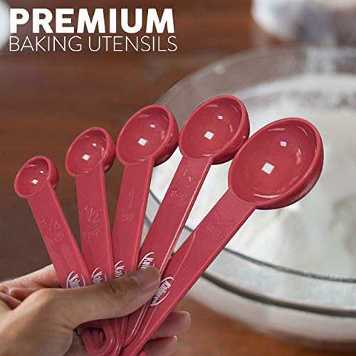 Silicone Spatula Set, 17 Piece Baking Utensils, Nylon And Stainless Steel, Non Stick And Heat Resistant Bakeware Set New Baker's Gadget Tools Collection #TOP4