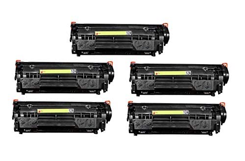 MR.REFILL 12A Toner Cartridge with a Yield of 2000 Neat and Clean Copies (Loaded with Anti-Humidity Resin - Pack of 5)