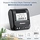 CLABEL Etikettendrucker Bluetooth Selbstklebend, 320B 3 Zoll Thermo Tragbarer Etikettiergerät Barcode Beschriftungsgerät Kompatibel mit iOS Android PC Label Printer für Zuhause Einzelhandel Büro