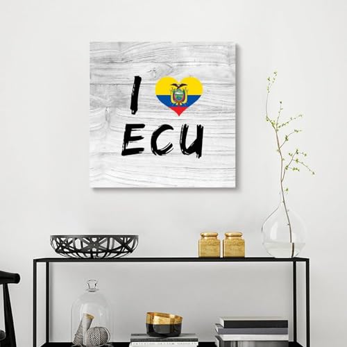 Cuadro de pared I Love Ecuador para transformar el ambiente de tu dormitorio y baño con estilo 4