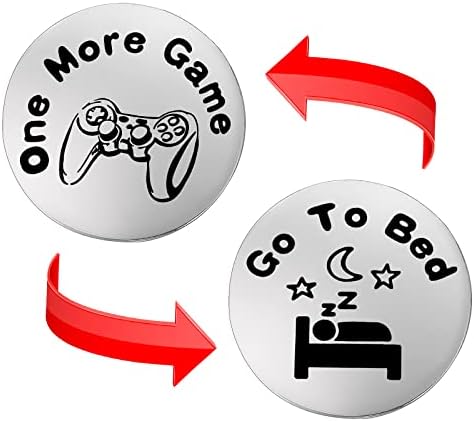 Cobee Funny Destiny Flip Coins, Double Sided Gaming Novelty Coin - One More Game/Go To Bed Gift Decision Maker Coin Gifts for Boyfriend Girlfriend Husband Son Lover Birthday Valentine's Day