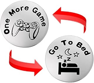 Cobee Funny Destiny Flip Coins, Double Sided Gaming Novelty Coin - One More Game/Go To Bed Gift Decision Maker Coin Gifts for Boyfriend Girlfriend Husband Son Lover Birthday Valentine's Day