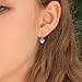 Sterling Silver Heart Earrings for Women - Classic Love Heart-Shaped Hoop Earrings with Dangle Hypoallergenic Cubic Zirconia Lightweight Fashion Gifts for Mom Wife