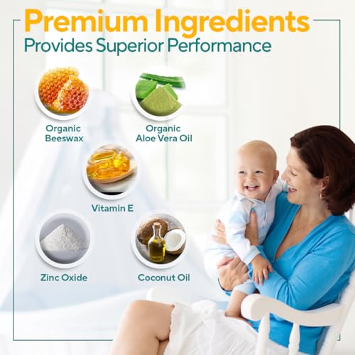 Image of Marie Originals Premium Diaper Rash Ointment with Zinc Oxide, 8 oz | Diaper rash ointment and baby skin protectant with zinc oxide, vitamin E and coconut oil; moisturizes dry skin
