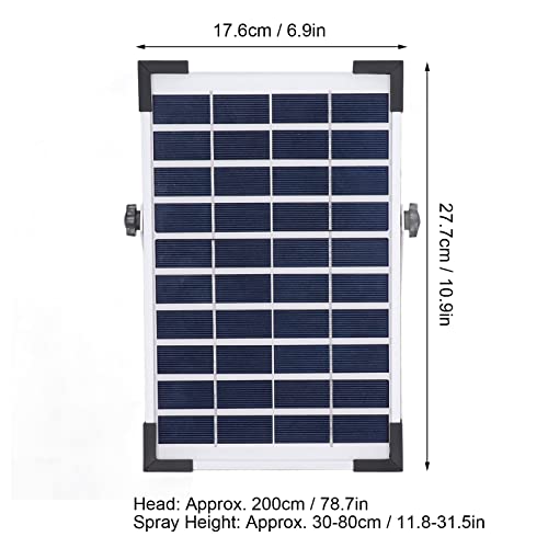Okjhfd Solar Fountain Outdoor Solar Fountain Pump, Solar Powered 10000 Hours Lifespan Easy To Install Power Supply Suitable For Garden, Pond And Other Places Kit #TOP2