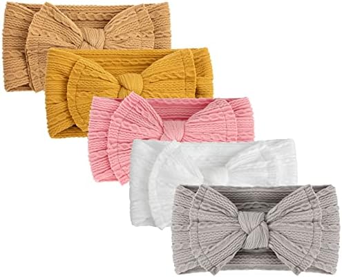 DRESHOW Baby Girl Nylon Headbands Newborn Infant Toddler Hairbands and Bows Child Hair Accessories