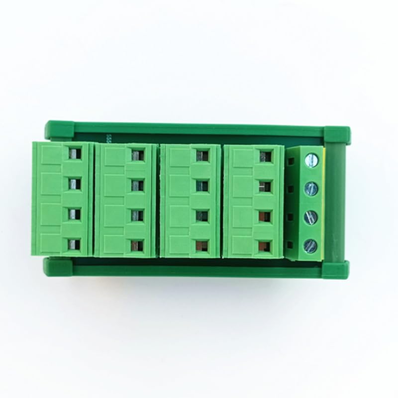 Slim DIN Rail Mount 10A/300V 5x4 Position Pluggable Screw Terminal Block Distribution Module.