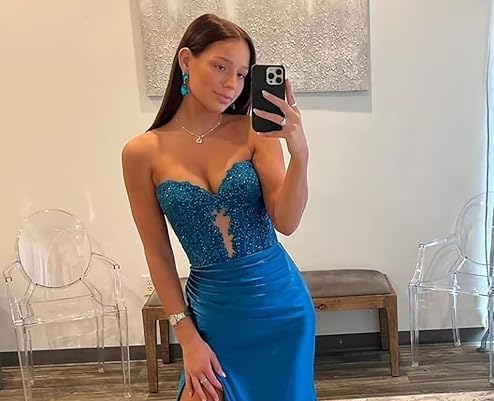 Sparkly Sequin Homecoming Dresses 2025 Strapless Appliques Satin Bodycon Short Prom Gowns2
