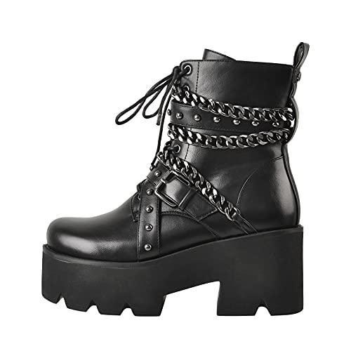 MissHeel Bottines gothiques à talon épais, Antanina, 44 EU
