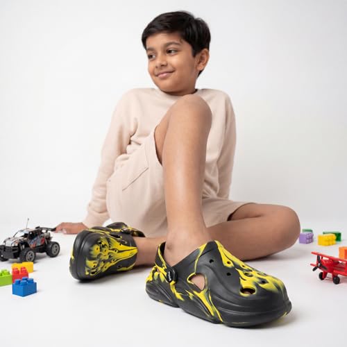 Image of YOHO Splash Multi Color Clogs for Kids, Boys & Girls | Waterproof Monsoon Footwear & Rainy Sandals | Adjustable Strap
