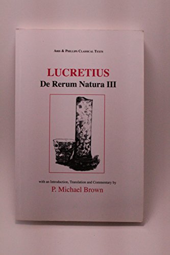 Lucretius: De Rerum Natura III (Aris & Phillips Classical Texts) (Latin Edition)