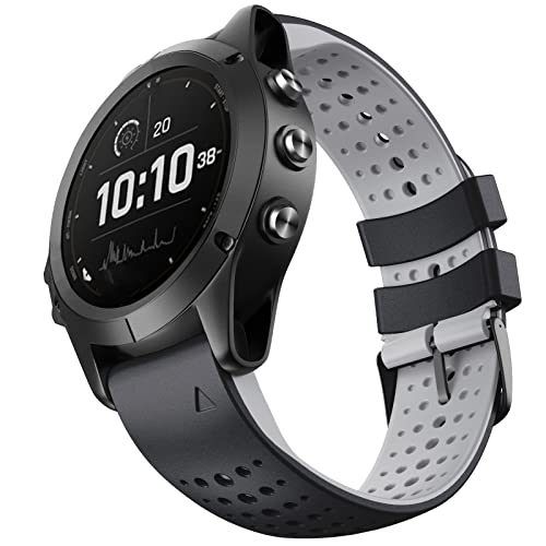 Bracelet montre Garmin Fenix 6 5 3HR silicone agate 26mm EZZON