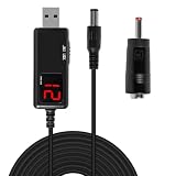 5V to 9V 12V Step Up USB Boost Converter DC 5V Boost to 9V 12V USB Step-up Cable Voltage Converter 1A Transformer Power Regulator Line LED Display Power Voltage Converter with 3.5x1.35mm Connecter