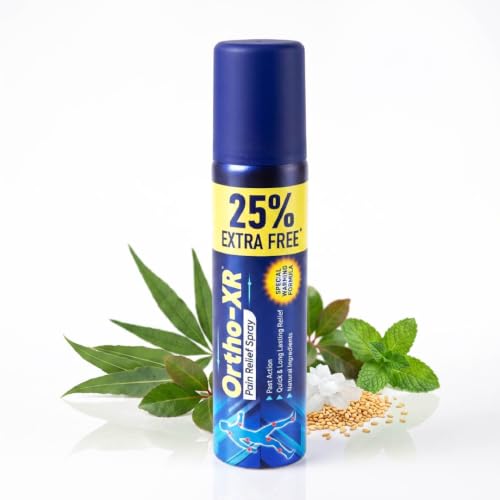 Image of Ortho XR Ayurvedic Pain Relief Spray 50g| Special Warming Formula for Quick & Long Relief| Back, Joint, Knee, Shoulder & Muscle Pain - (Pack of 1)