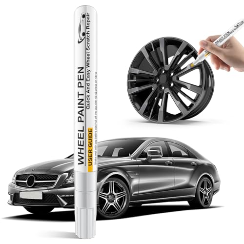 Matte Black Rim Touch Up Paint,Wheel Touch Up Kit Wheel Paint Rim Paint Pen Car Scratch Repair Pen Quick And Easy Repairs for Curb Rash, Scuff And Scratch,Universal Color