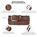 Eddie Bauer Women's Casual Leather Belts with Durable Metal Buckle, Floral Tooled - Brown, Large