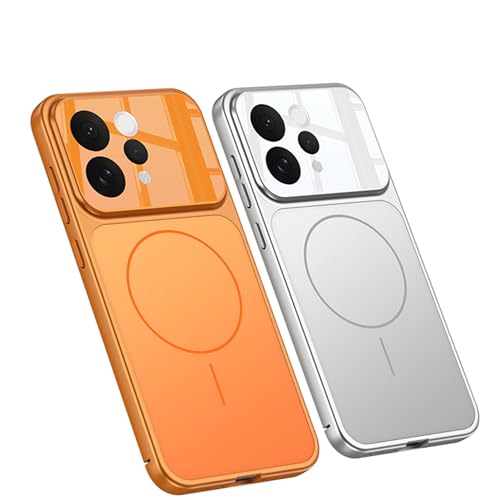 Image of BOUNCEBACK Shockproof Rubber + Glass Hybrid Back Case Cover Support Mag - Charge for Vivo V70 / Vivo V70 Elite - Silver