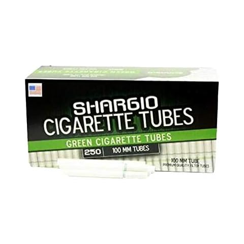 Shargio Green 100's 250ct Menthol Flavor High Quality More Rigid Filter Tubes Comes with a case - Pack of 4 Cover