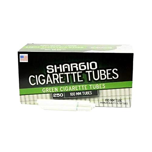 Shargio Green 100's 250ct Menthol Flavor High Quality More Rigid Filter Tubes Comes with a case - Pack of 4