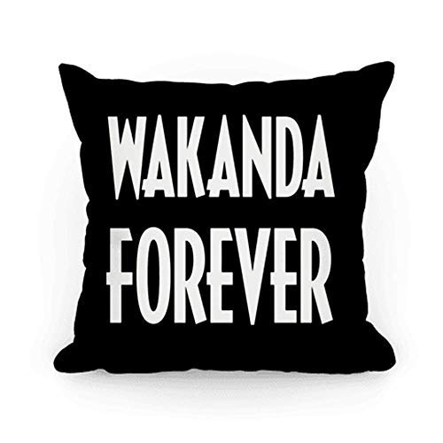 alerie Sassoon Wakanda Forever Throw Pillow Case 16 x 16 inches Pillow Cover, Black Panther Pillow Case 16 x 16 inches Pillow Cover, Wakanda Pillow Case 16 x 16 inches Pillow Cover
