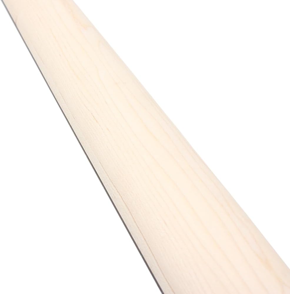 24 Fret Electric Guitar Neck, 25.5" Scale Maple Neck with Ebony Fretboard, Paddle Headstock for DIY Build & Upgrade – Unfinished Bolt-On Neck with White Dot Inlays.