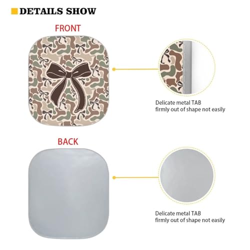 Image of Windshield Sun Shade Foldable Brown Camo Bow Auto Front Window Sunshades for Most Windshield, Auto Sun Heat and UV Rays Blocker Keep Your Car Cool, 28.5 inchx25.5 inch