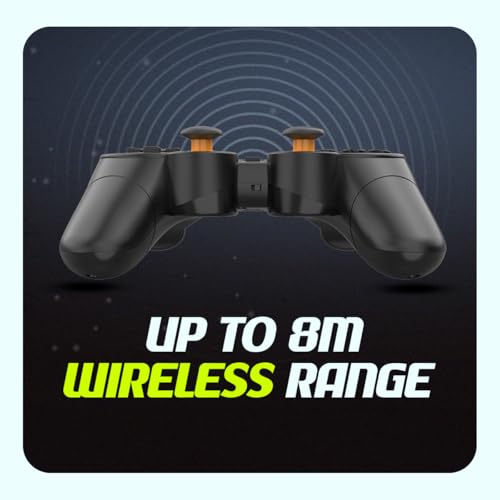 Image of Cosmic Byte Nexus Wireless Controller for PC | Dual Vibration, Sensitive Triggers, Fast Response | Powered by 2 AAA Batteries (Not Included) (Black)