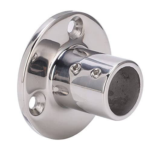 Hand Rail Round Base 316 Stainless Steel Boat Handrail Round Base Fitting Marine Hardware Accessory for 25mm/1in Tube(90°)