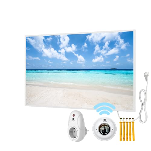 Bringer Imagen Calefacción Por Infrarrojos Con Marco Calefacción De Imagen 100 X 60 X 1,8 Cm Maldivas