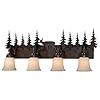 Bryce 4 Light Bronze Rustic Deer Bathroom Vanity Fixture
