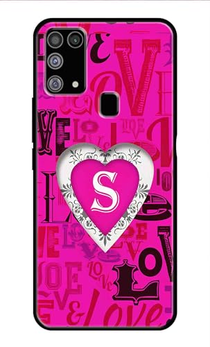 Image of Metal TPU Printed Back Cover for Samsung Galaxy M21s (Alphabet S -J1) 360 Degree Protection | Camera Protection -25092024(AR)