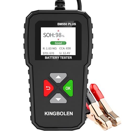 KINGBOLEN BM550 Plus 6V 12V 24V Battery Tester, 100-2000 CCA ...