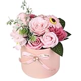 BlissPost ソープフラワー 花束 造花 ブーケ 誕生日プレゼント インテリア ブーケ カーネーション シャボンフラワー 枯れない香り花 母の日 結婚記念日 お見舞い 卒業祝い 女性向け 人気 ギフト 手提げ メッセージカード 収納ケース付 観賞用