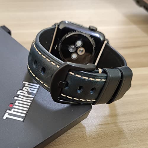 Image of HUAFIY Compatible for Apple Watch Bands 42mm 44mm45mm46mm 49mm 38mm 40mm41mm, Genuine Leather Band Strap for iWatch Series 11 /10 /9 /8,7,6,5,4,3,2,1, Ultra3 2 1