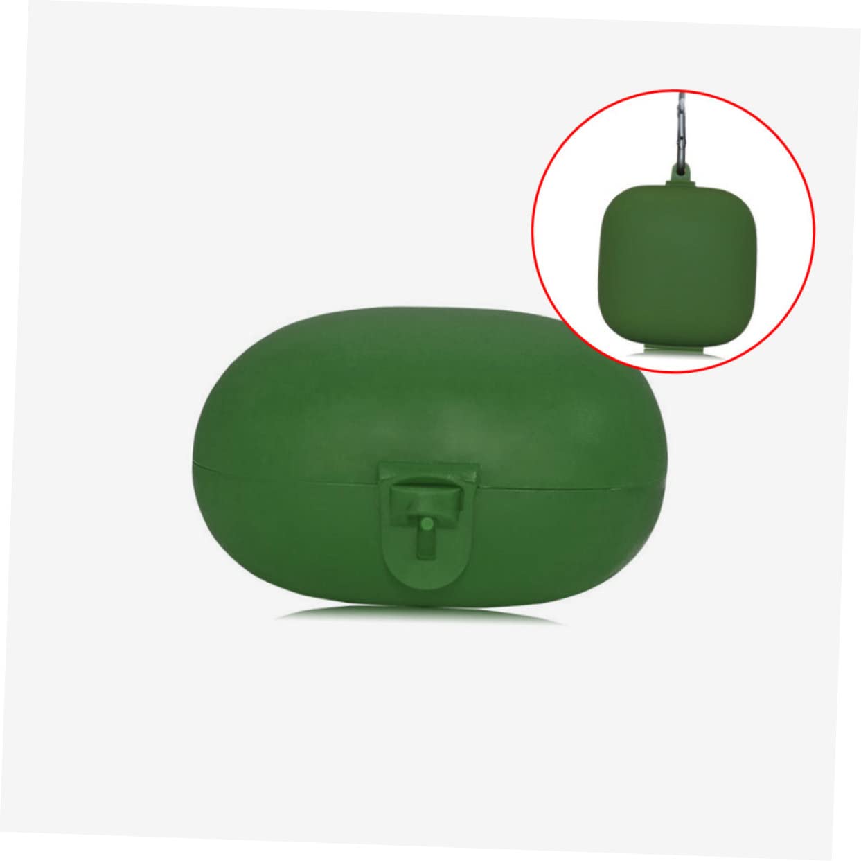 DOITOOL Estuche De Silicona para Auriculares (3 Unidades) Diseño De Hebilla Metálica Color Verde
