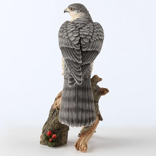 Figurita de Escultura de Animal Halcón de Poliresina Pintada a Mano miniatura 4