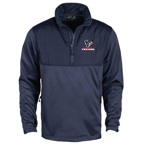 Image of Dunbrooke Pathfinder Teflon coated 1 /4 zip tech fleece with polyester shell and zippered pockets