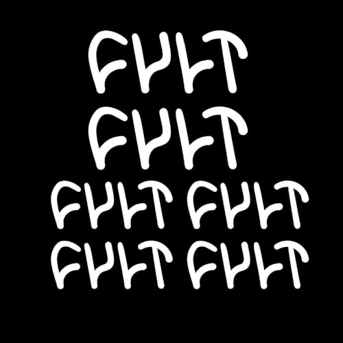 6pcs for Cult BMX Sticker Bike Helmet Car Window Vinyl Cut Decal Graphic (White)