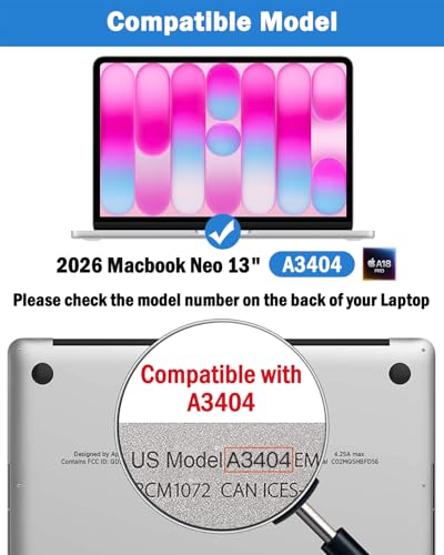Image of Saco Anti Blue Light Anti Glare Screen Guard Compatible with 2026 MacBook Neo 13 Inch A3404 (A18 Pro Chip) Laptop, Matte Screen Filter, Bubble-Free Install