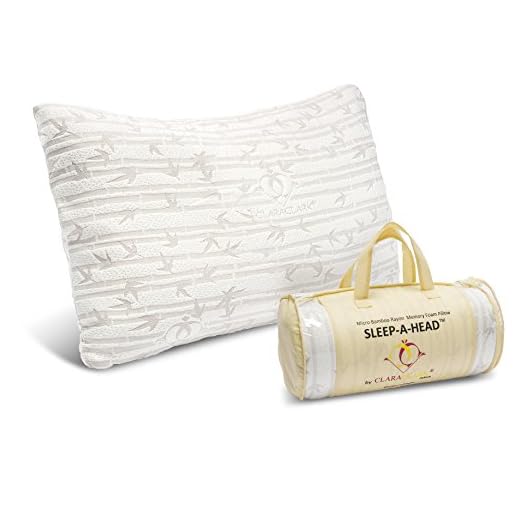 Clara Clark Shredded Memory Foam Pillow Made from Satins Cover, Hypoallergenic and Dust Mite Resistant, Great for Neck & Back Pain, Snoring, Migrants, Made Bedding, King Size.