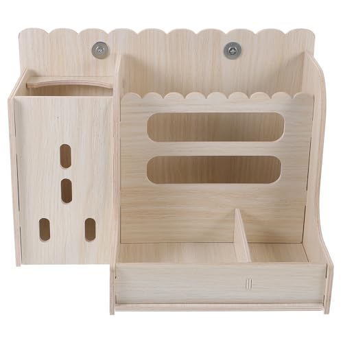 Comedero para conejillos de indias que reduce suciedad en jaulas de madera 2