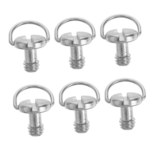 DIYEAH 6 Pièces Pièces De Connexion De La Caméra Trépied Vis De Caméra 1/4 Vis De Montage De La Accessoires De Trépied D'appareil Photo Silver