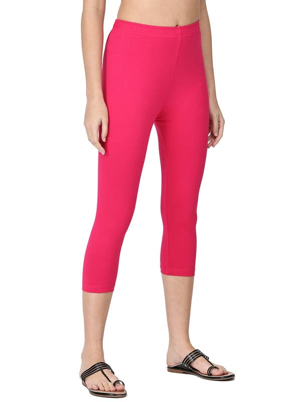 Image of Robinbosky Premium Stretchable Cotton Capri Legging for Women | Suitable for Formal wear & Casual wear | High-End Elastic Makes. The Leggings Squat Proof and Durable for Travel, Yoga, & Workout.