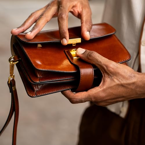 Image of Time Resistance Leather Clutch - Men's Organizer Wrist Bag - Briefcase Handmade in Italy