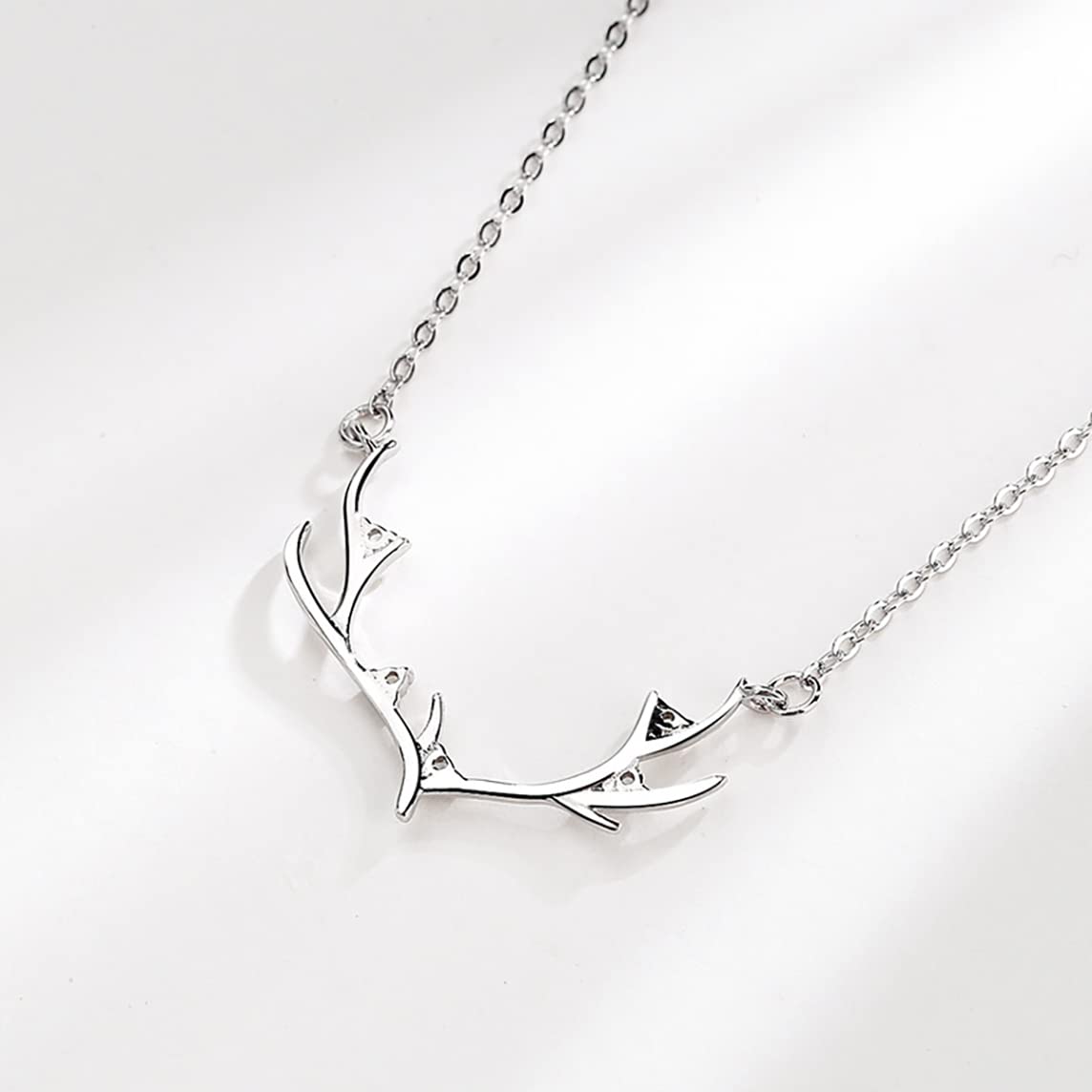VENACOLY Collana Con Ciondolo Testa Di Cervo In Argento 925 – Gioiello Simbolo Di Nobiltà E Natura, Regalo Per Donne Amanti Dei Cervi - 4