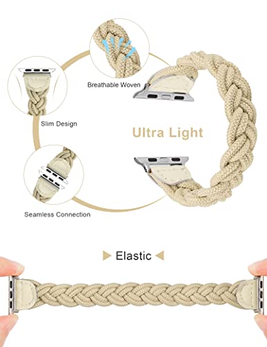 Image of Wearlizer Stretchy Braided Band Compatible with Apple Watch Bands Women